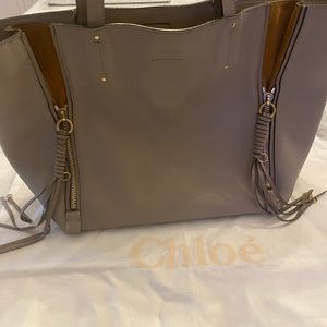 Chloe Medium Milo leather and suede tote bag